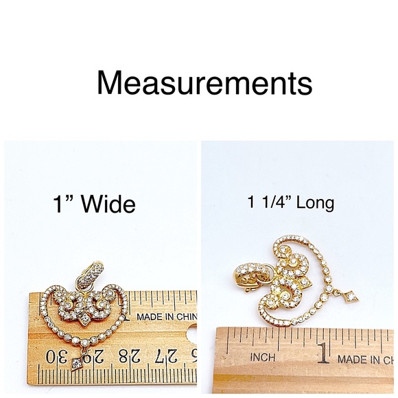 Erica Courtney Diamond Heart Pendant Only 18k, Couture Collection, Preowned, - Picture 10 of 10